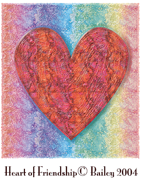 Heart of Friendship digital painting by Terry Bailey
